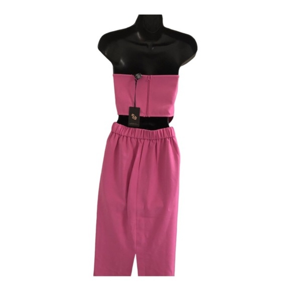 Sincerely Jules pink strapless bustier top & midi skirt set size small brand new - Picture 5 of 12